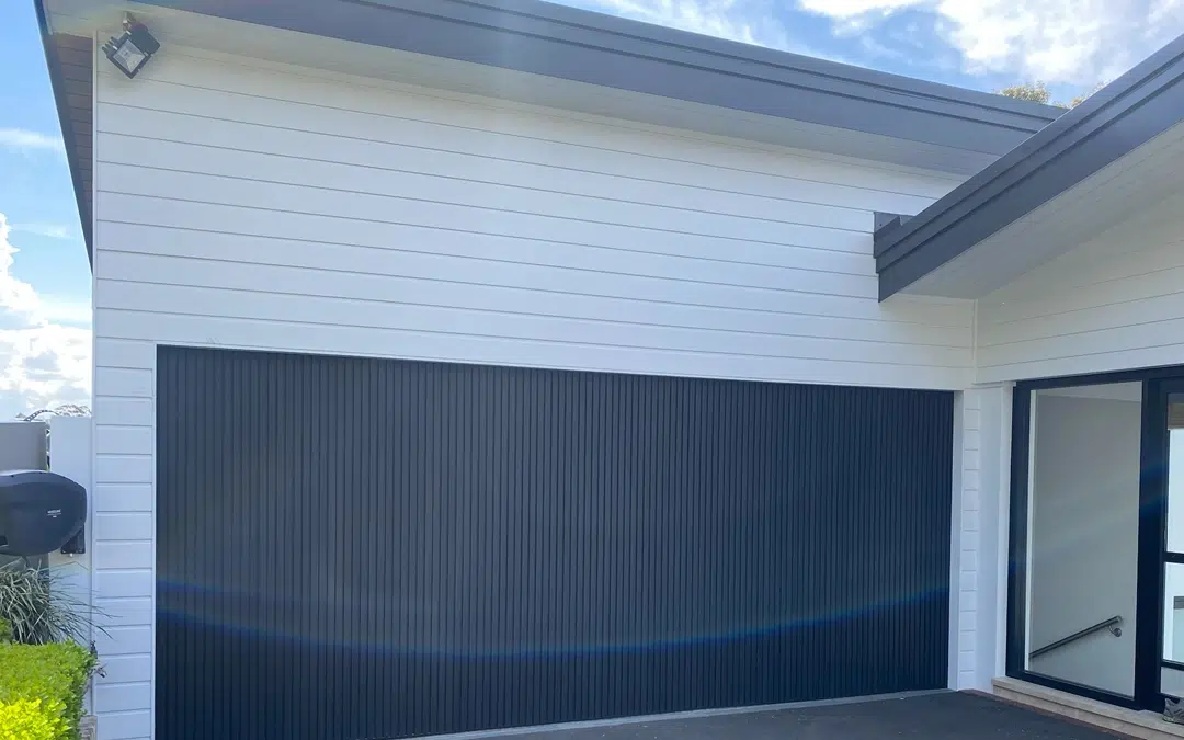 Designer garage door vertical Ali batten biowood black Japan
